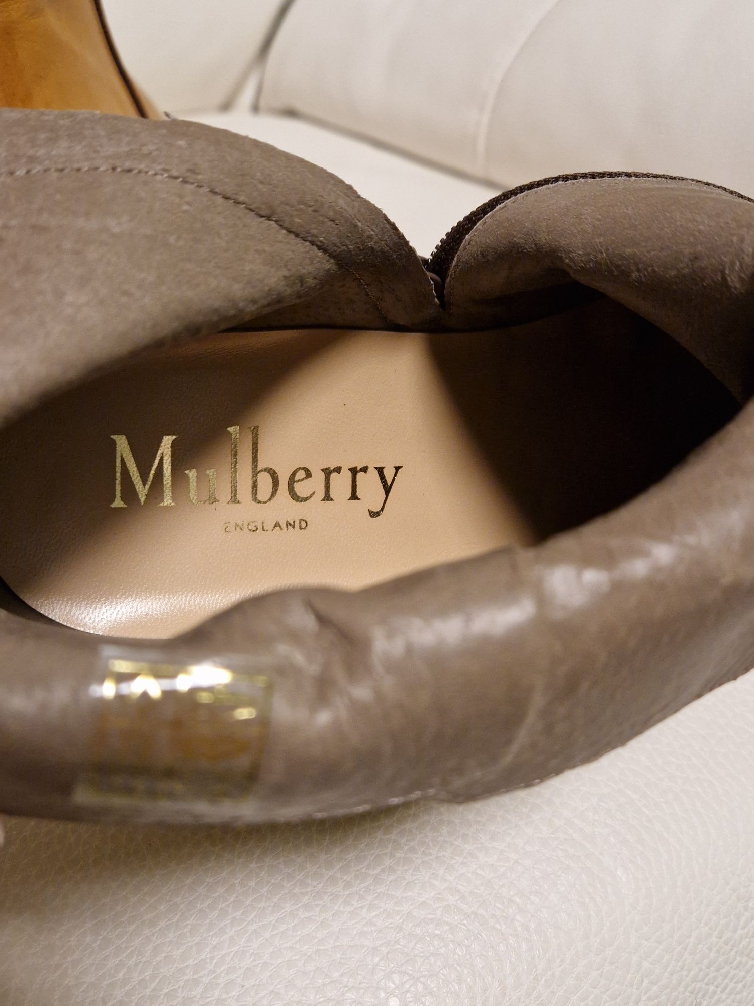 Ghete Mulberry 39, piele fină, brand, lux, firmă