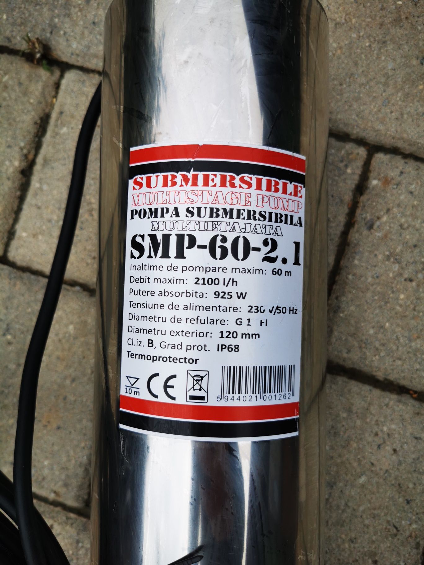 Pompa submersibila, 925 W, 35l/min, 6 bar