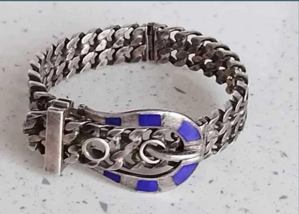 Bratara tip curea  Argint masiv