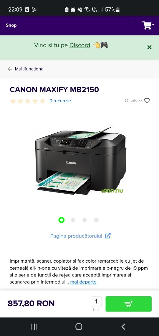 Imprimanta Canon MB2150