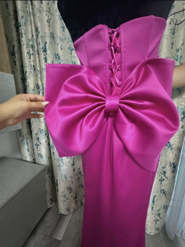 Rochie lunga fucsia