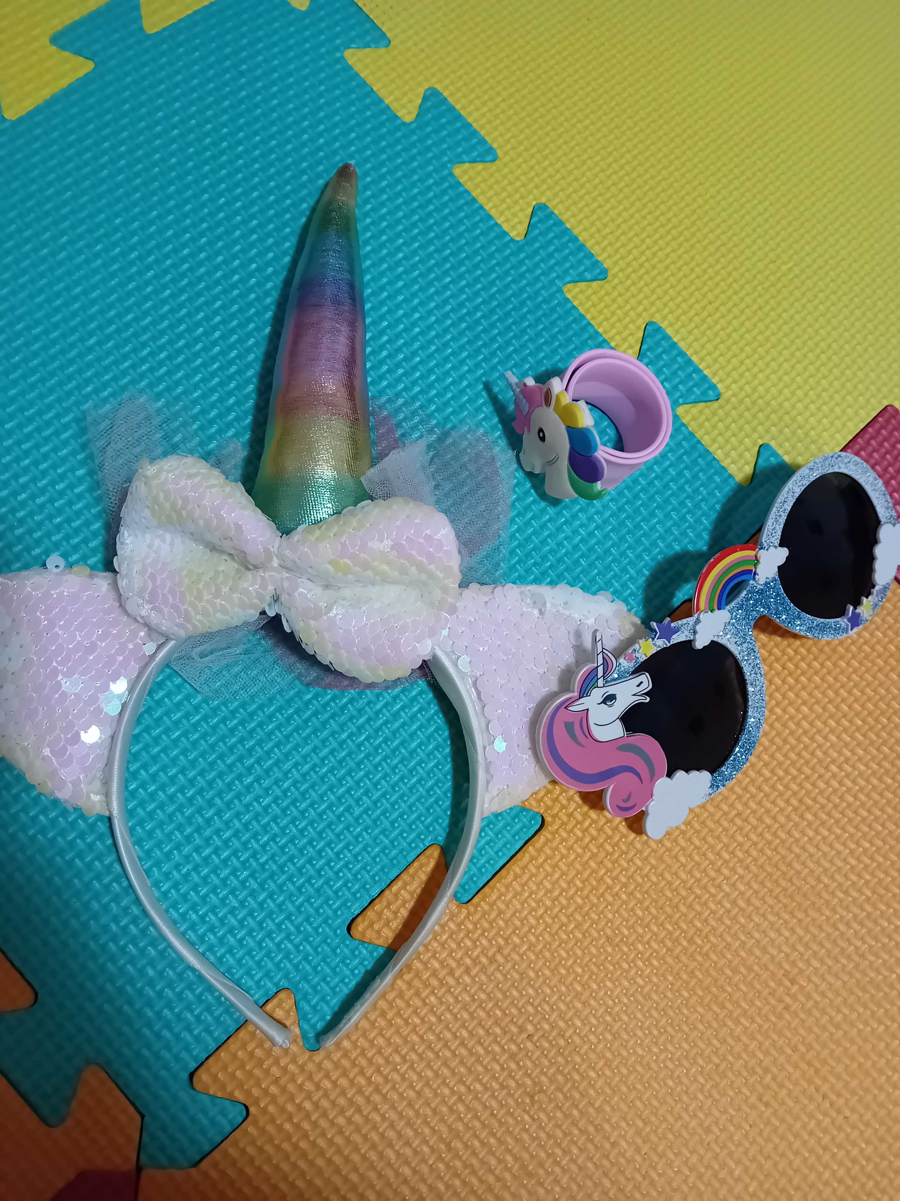 Set bentita Unicorn cu paiete si accesorii