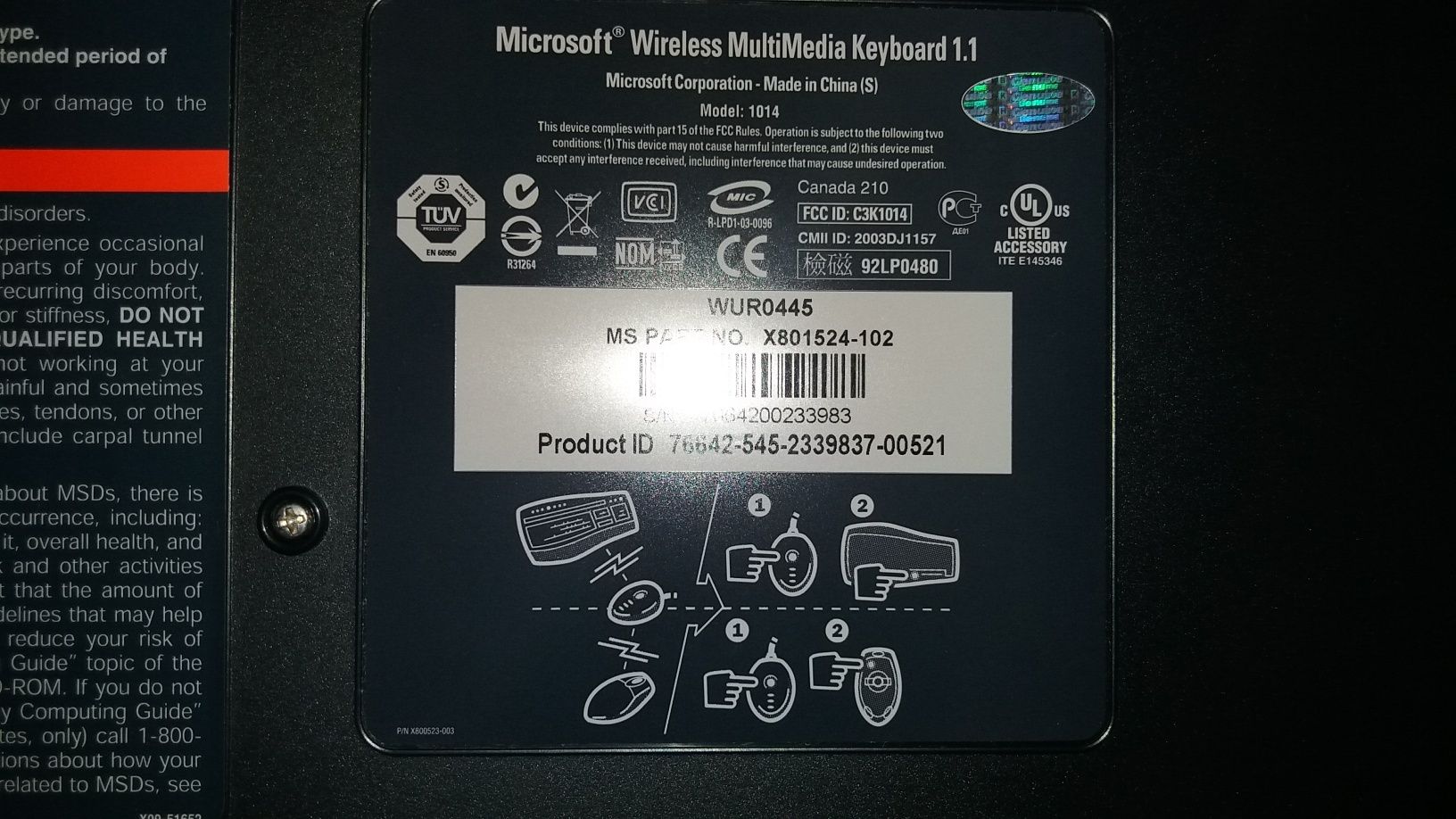 Mouse + tastatura wirelles Microsoft