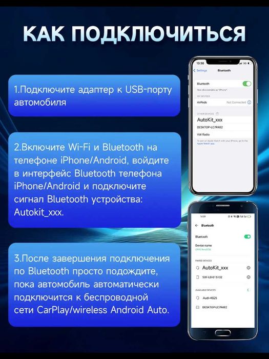 CarlinKit 5.0 2air - симсиз адаптер (Carplay + Android Auto)