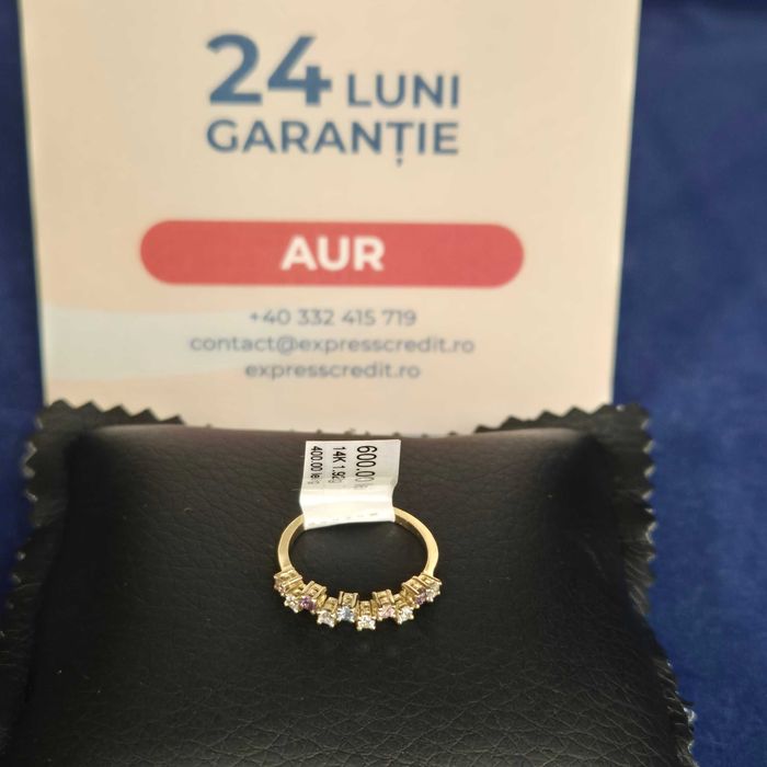 ( B32149.1 / Ag28 Doi Baieti ) Inel Aur 14K - 1.92 grame / 600 lei