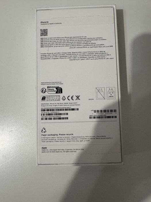 Iphone 17 Air, 256GB nou, pret fix!