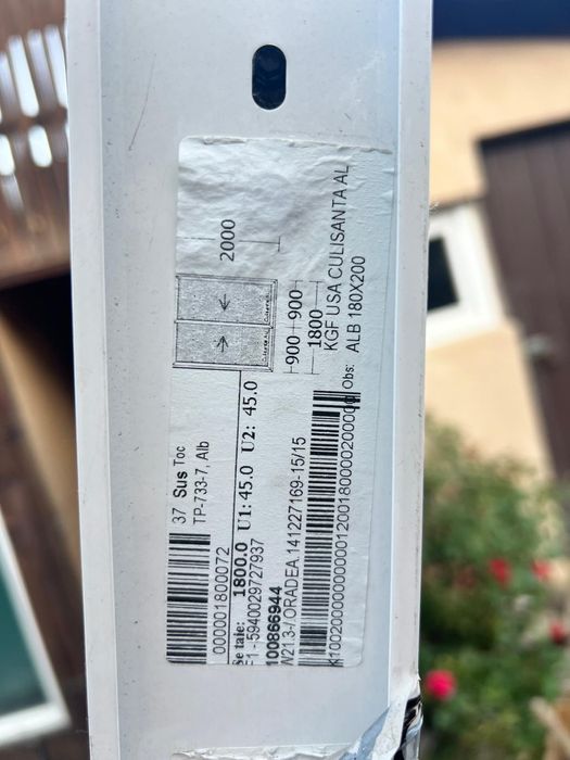 Usi termopan terasa interior/extetior culisante pret 3200 ron neg