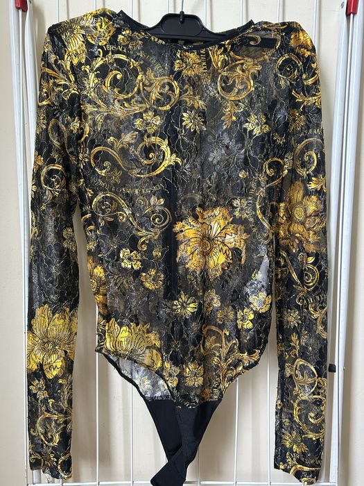 Дамско оригинално прозрачно/ дантелено боди Versace