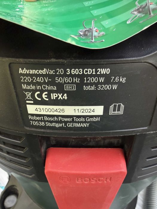 Aspirator umed și uscat Bosch - Advanced Vac 20, 1200W, 20 l