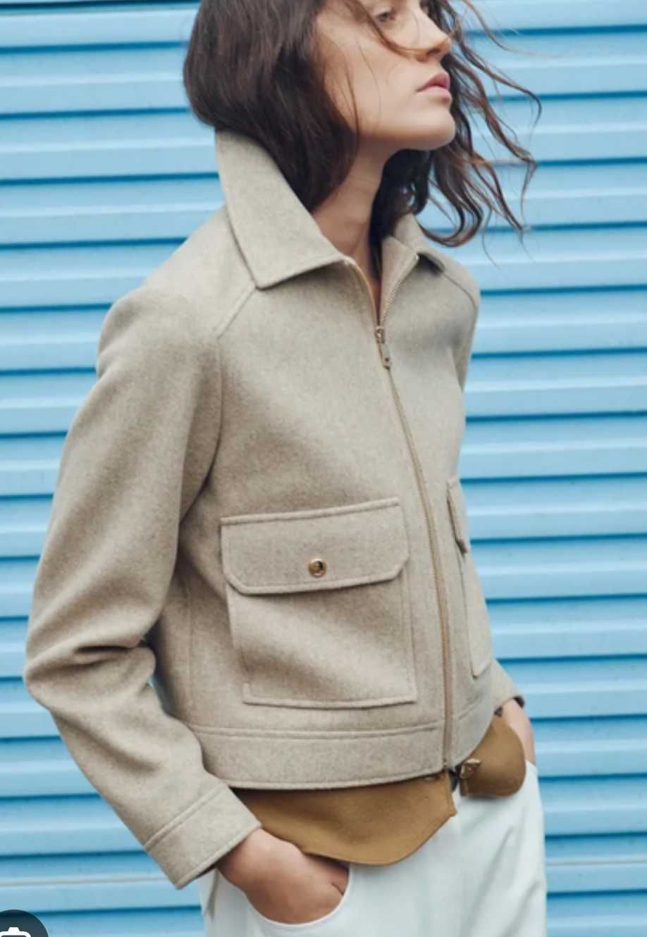 Zara меко яке с цип размер XS