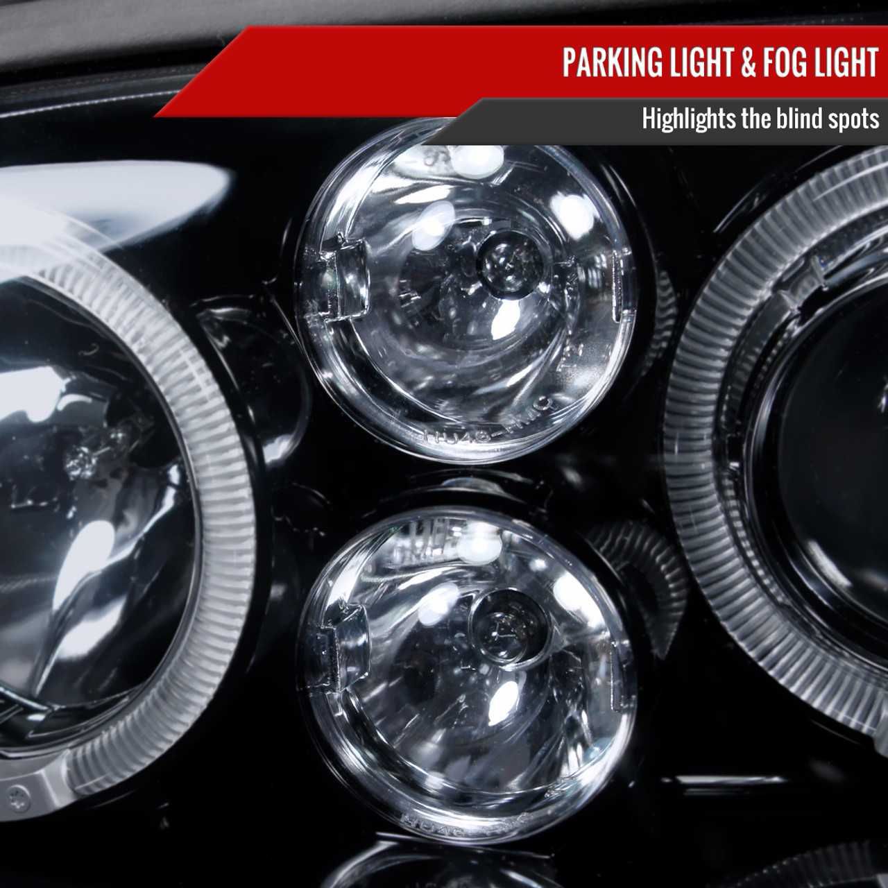 Фарове Голф 3 Ейнджъл Айс Лед VW Golf 3 LED Angle Eyes Черни Тунинг