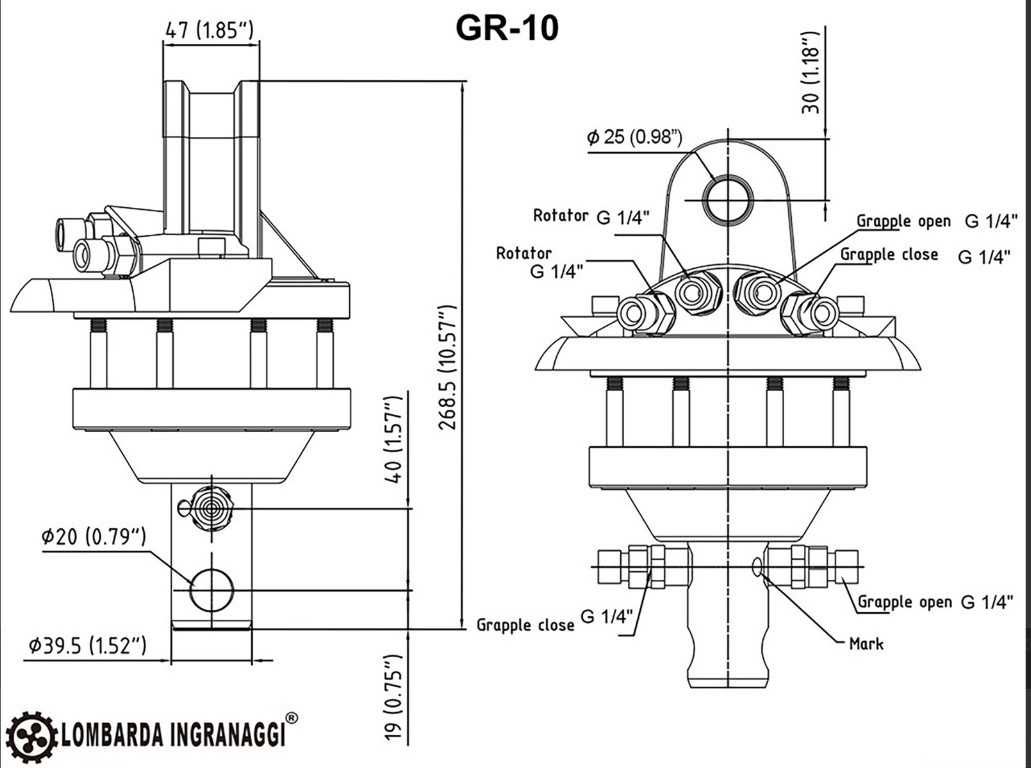 Graifer 400 kg Rotator 1 tona set forestier hidraulic