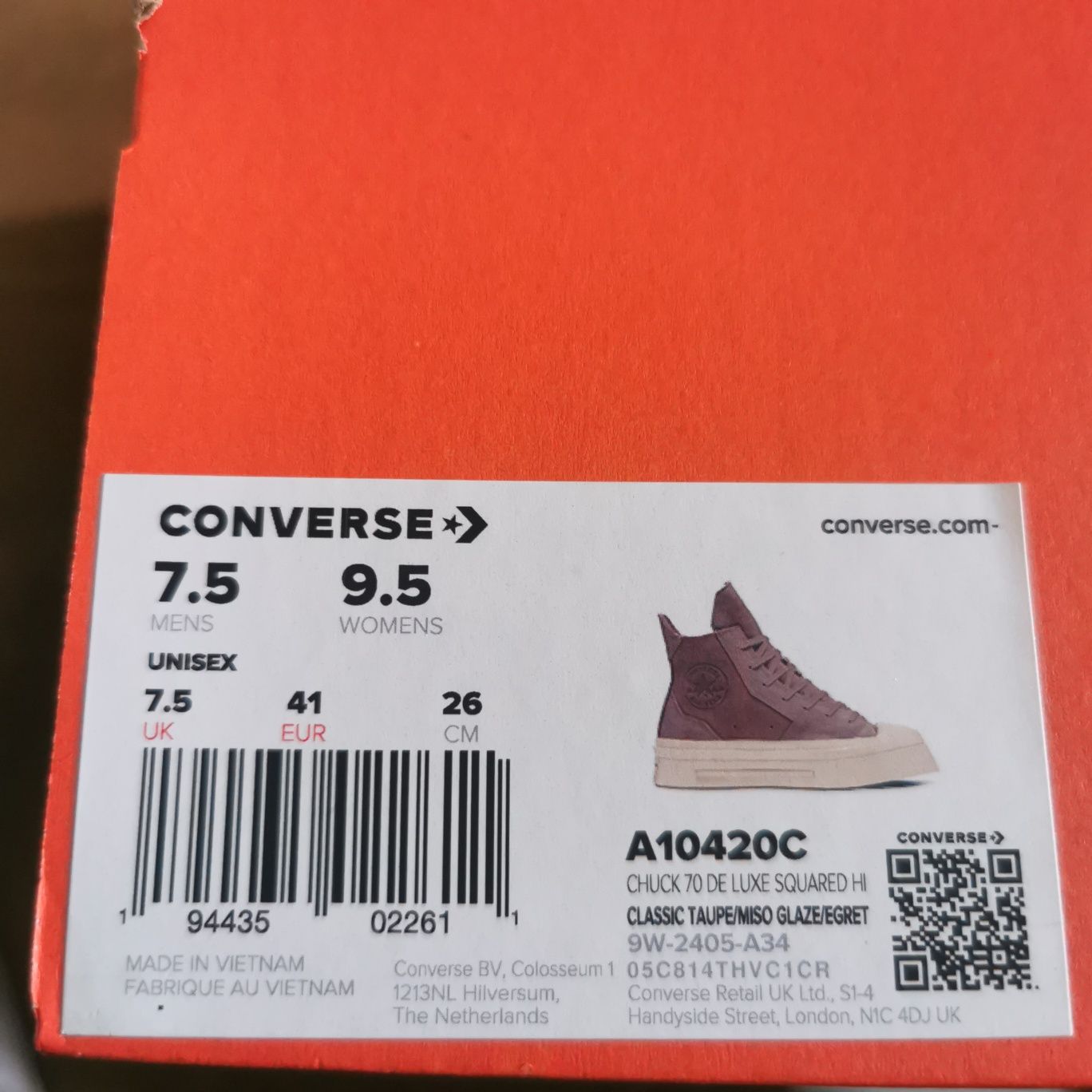 Converse tenisi Chuck 70 De Luxe Squared Coffee Break
culoarea gri, A1