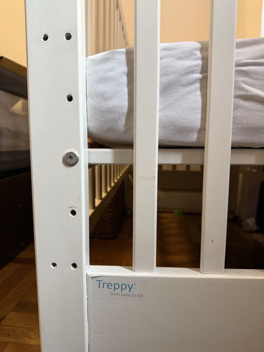 Patut bebe co-sleeping cu laterala culisanta total si roti Treppy