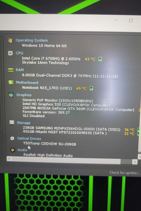 Laptop gaming Eurocom Shark 5