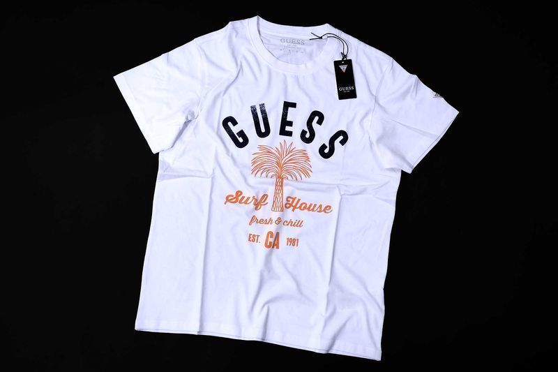 ПРОМО GUESS-S размер-Оригинална мъжка бяла тениска