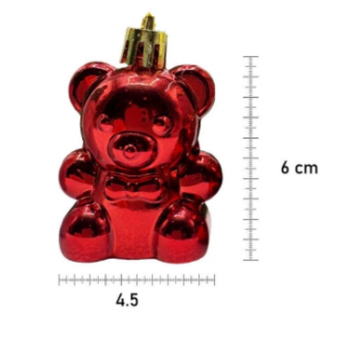 Коледен комплект за украса 8 бр червени и бели висулки