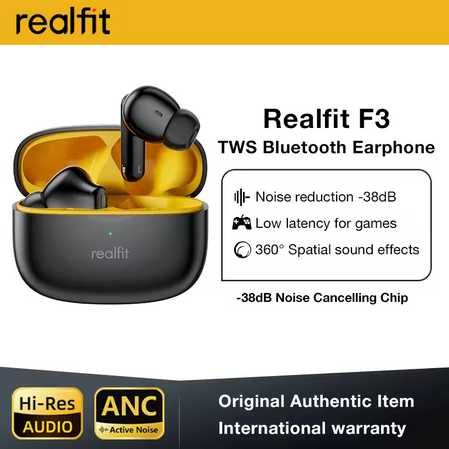 Casti wireless Realmi F3 cu ANC -38 dB