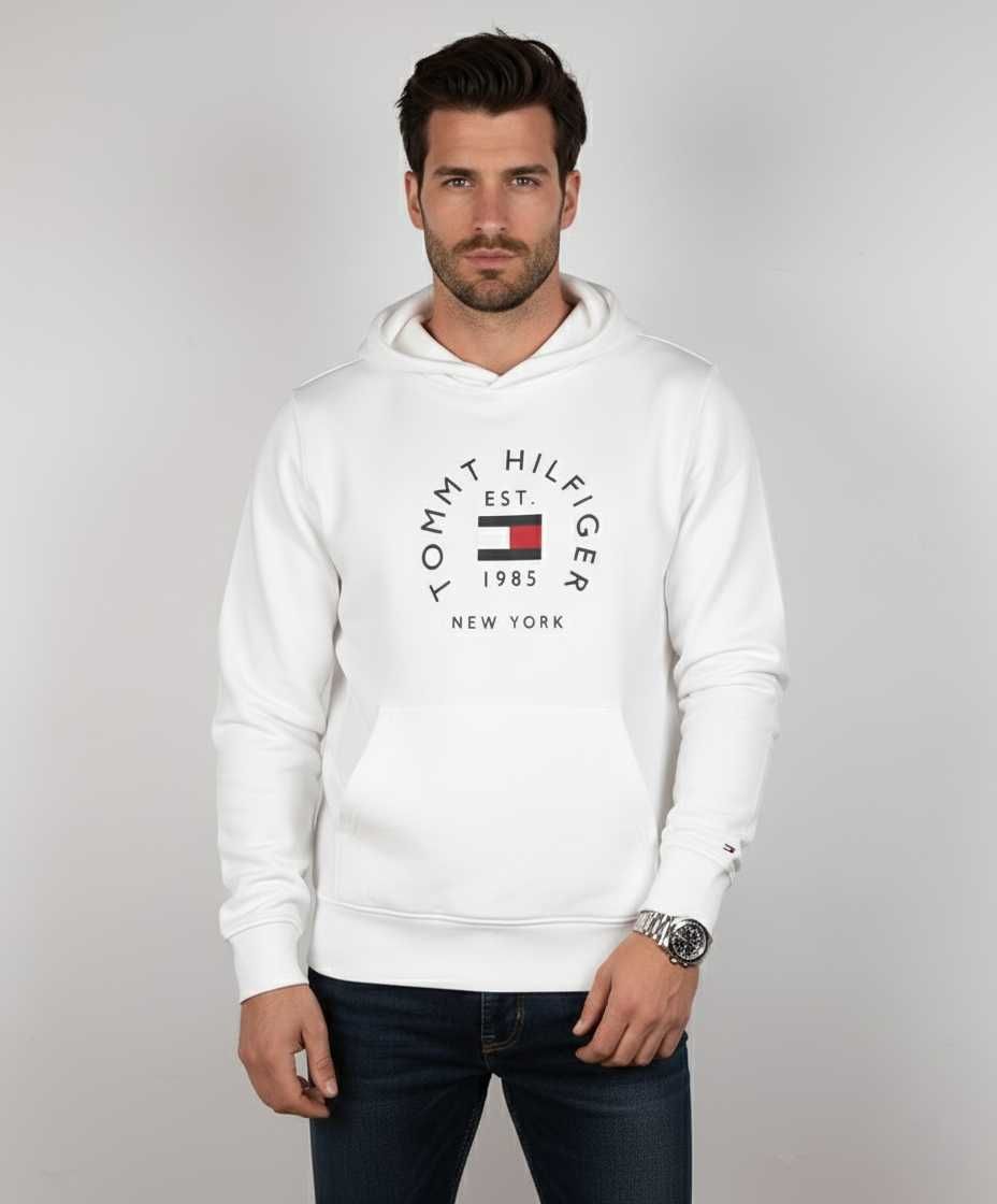 Tommy Hilfiger Flag Arch Hoodie - Оригинален мъжки суитшърт размер М