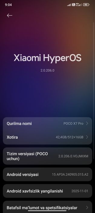 Poco x7pro 5g ideal 512gb 12gb