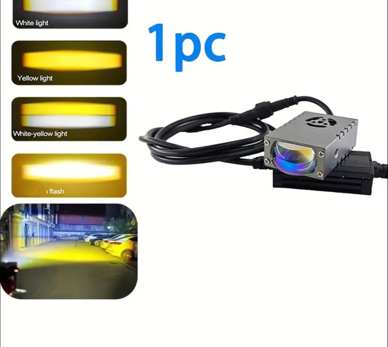 Мини матрични светлини за решетка на автомобил, жълти и бели LED светл