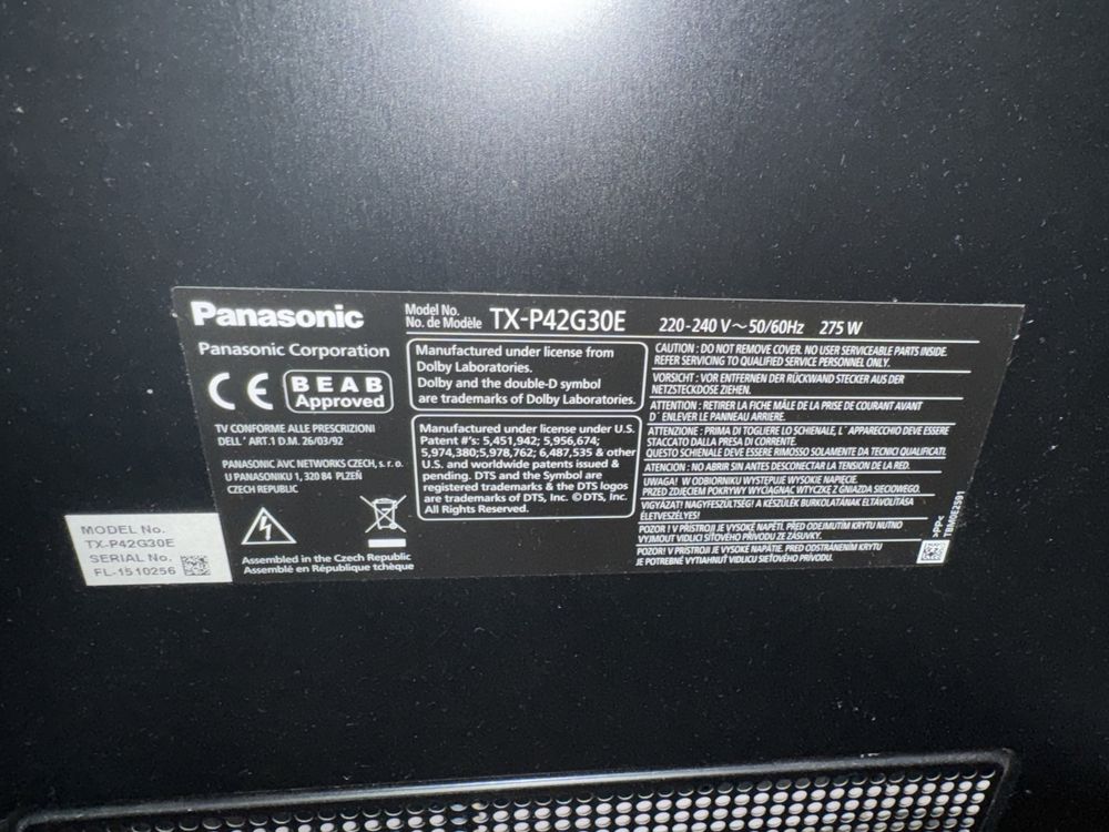 TV Panasonic Viera TX-P42G30E