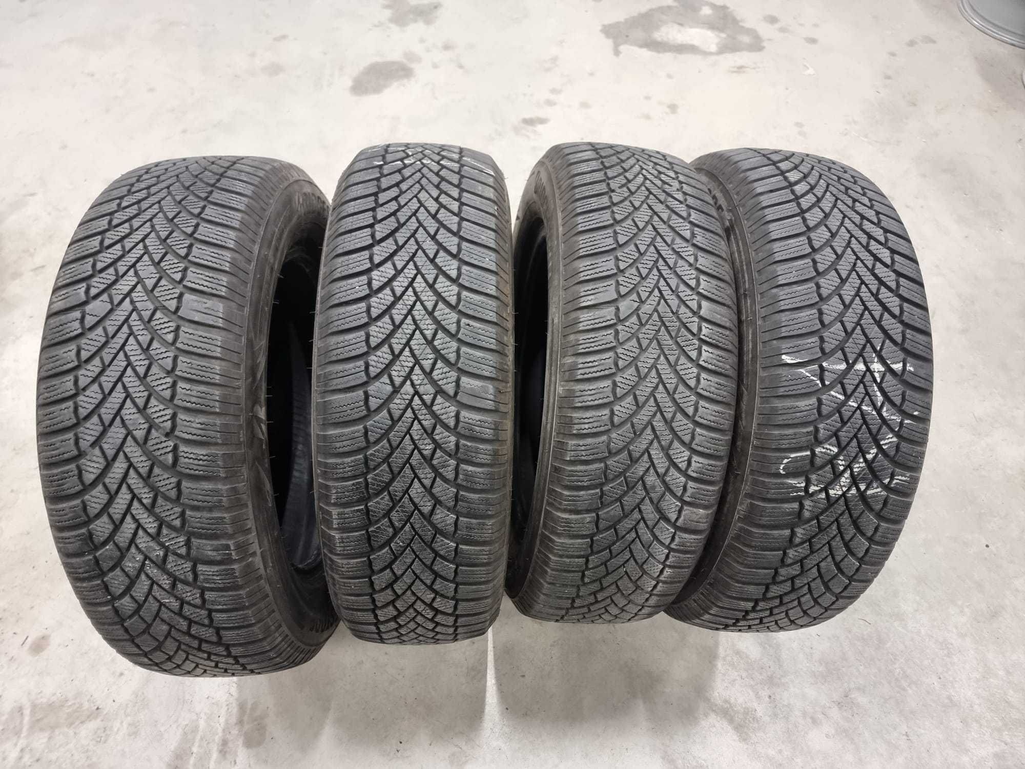4 Anvelope IARNA 215.65.17 Bridgestone [dot 2021]; stare foarte buna