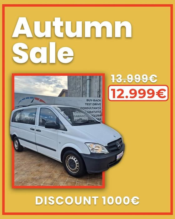 Mercedes-Benz Vito Livrare gratis, Garantie 12 luni, Test drive