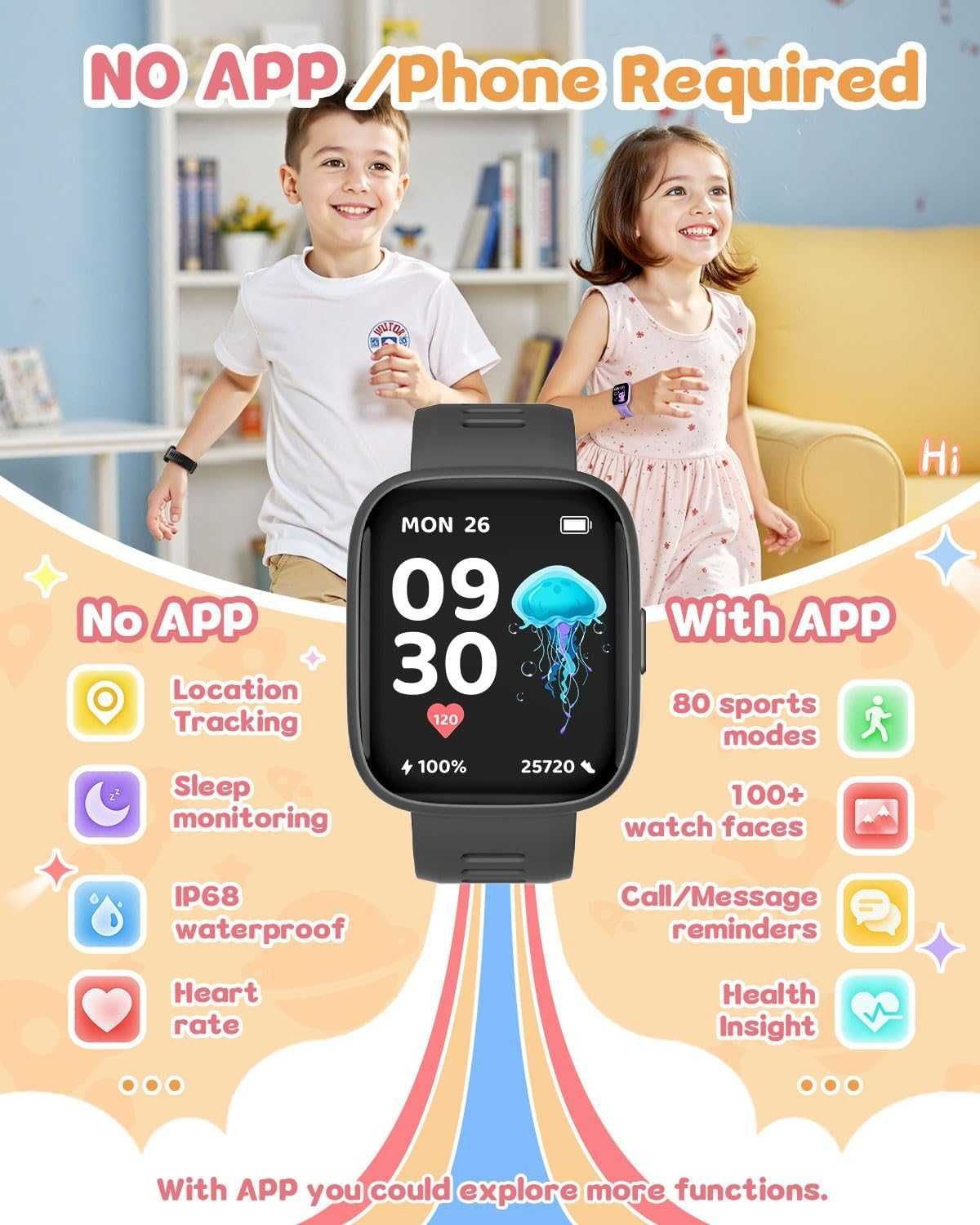 TICTIKY Смарт часовник за деца с проследяване на местоположение (iOS)
