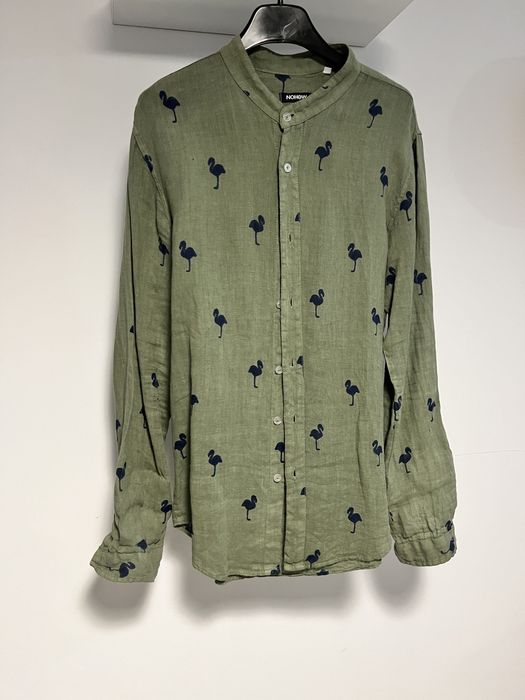 Cămașa din in cu imprimeu Nohow