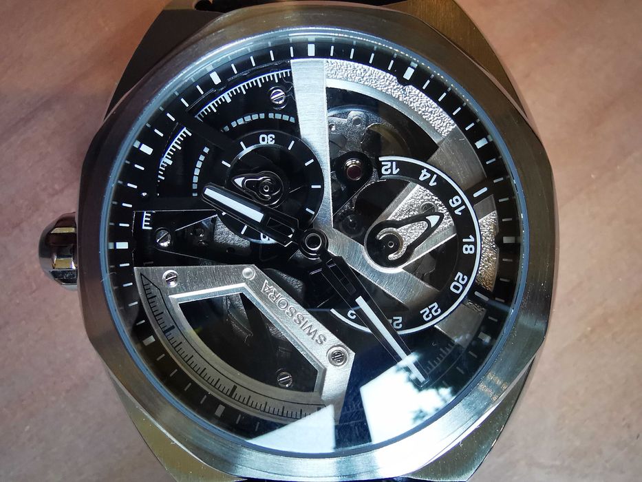 Ceas automatic barbatesc SWISSORA Autonomous, skeleton, 43mm, nou