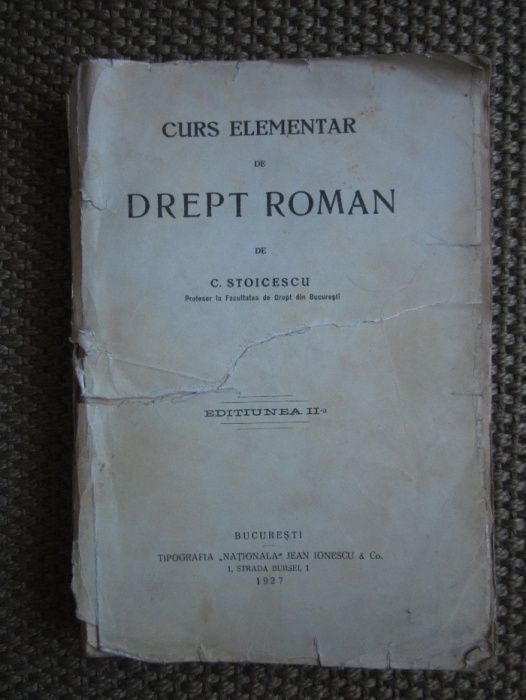 Curs Elementar de DREPT ROMAN - C. Stoicescu