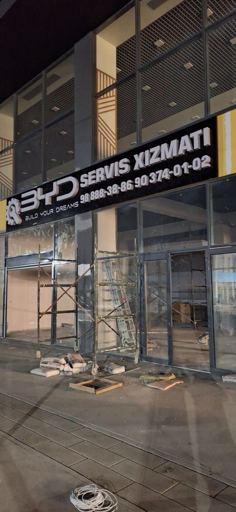 НАРУЖНАЯ РЕКЛАМА: Reklama xizmati
Объёмные буквы
Световые короба
Крышн