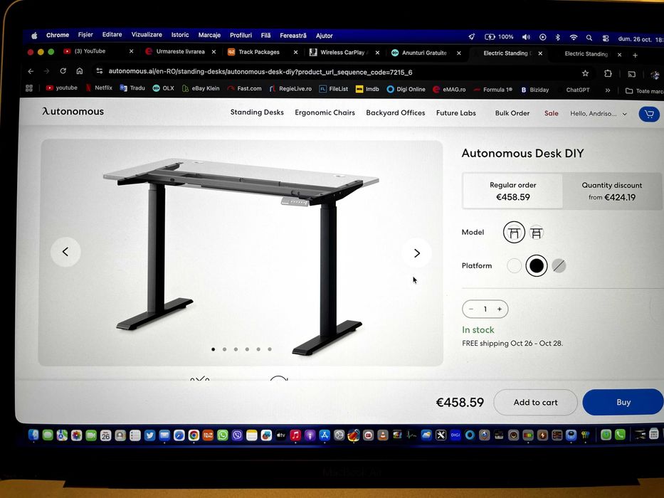 Vand birou cu automatizare Autonomous