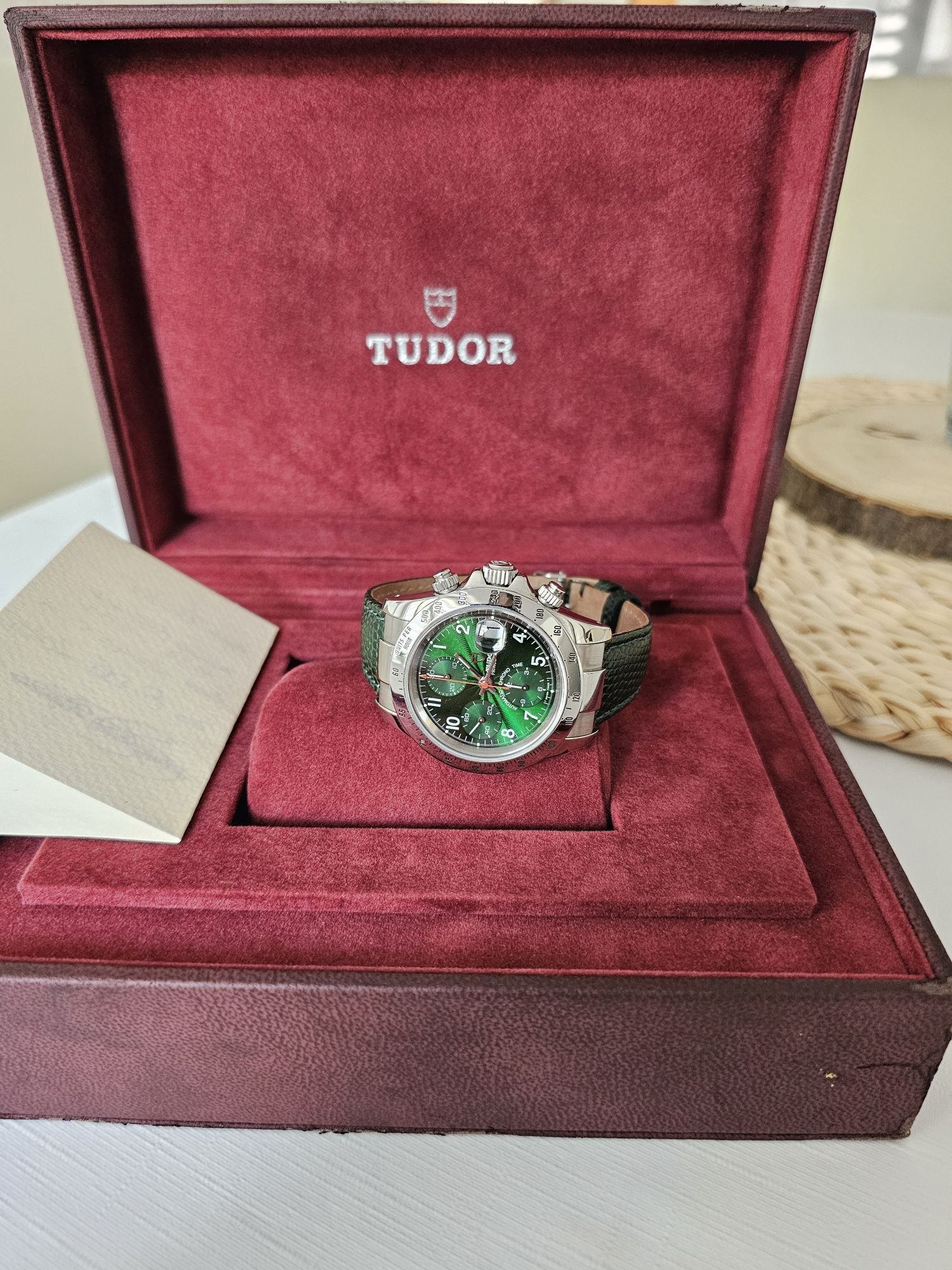 Ceas Tudor Chrono Prince Oyster Date Daytona - Green Dial NOS colectie