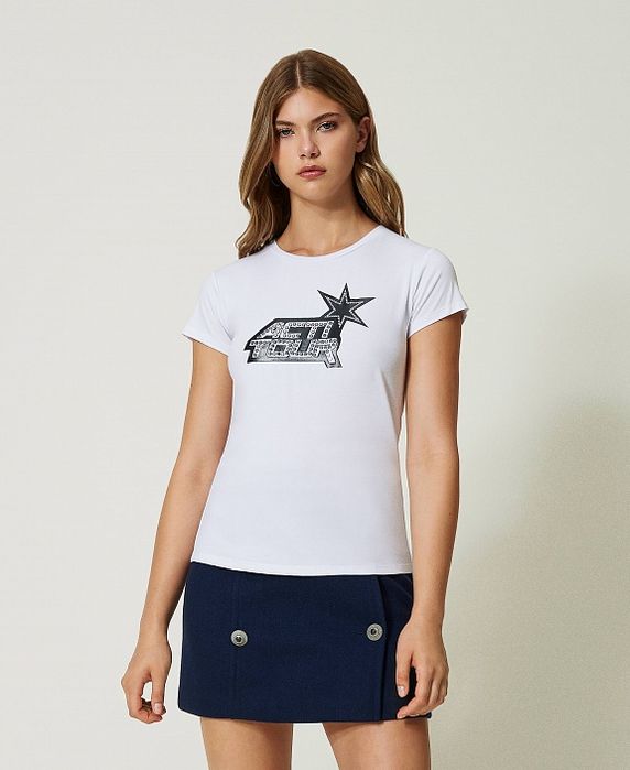 Тениска слим фит Twinset, размер XS/S, нова с етикет!