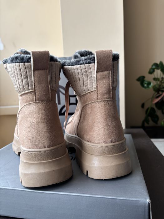 Дамски боти Gianni, бежови, естествен велур