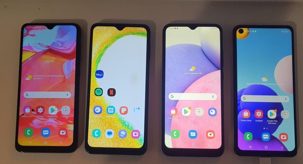 4 броя Samsung Galaxy A70,A21s,a02S и А04S