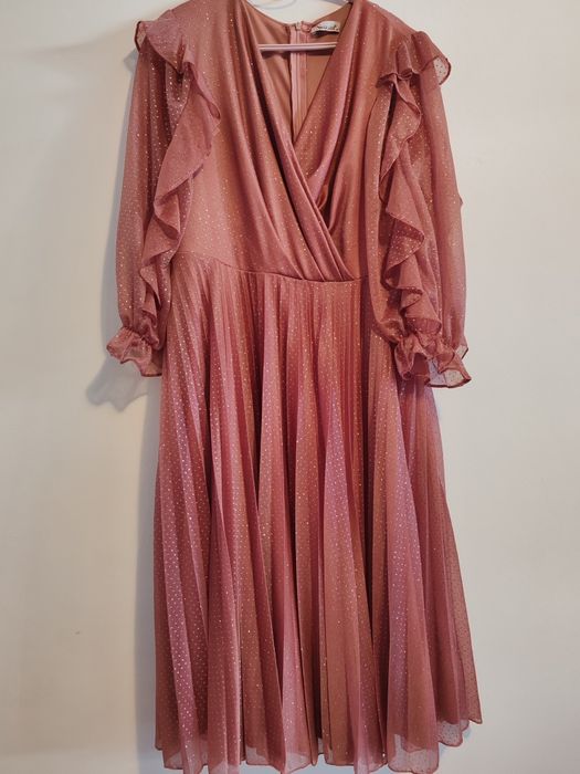 Rochie din voal cu sclipici