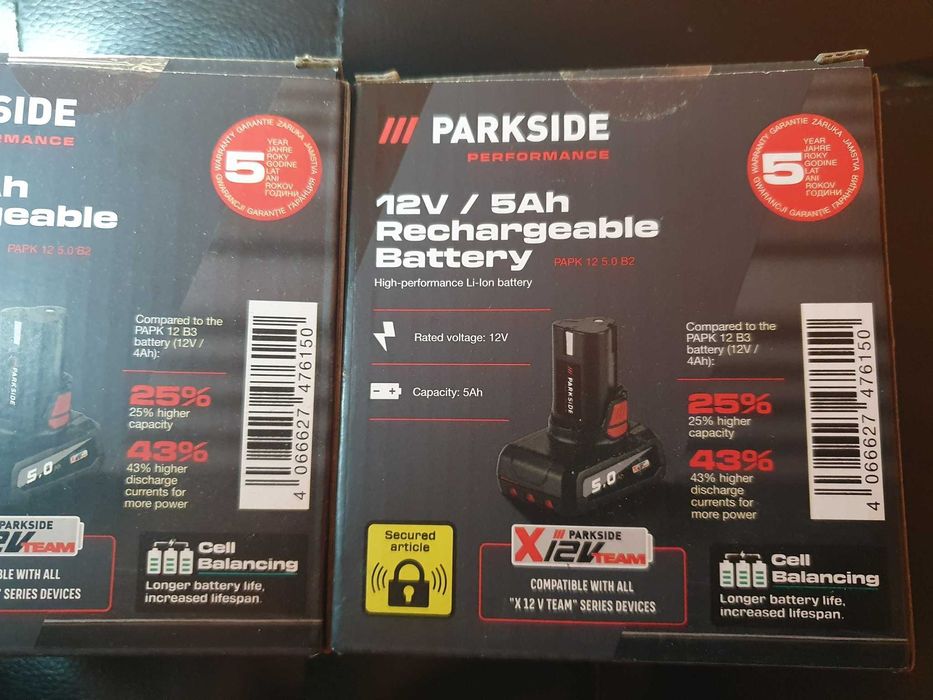 Baterie 12V parkside 5ah sigilata