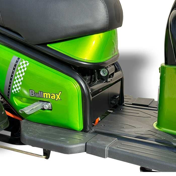 Двуместна електрическа триколка PUDDING 1800W, Черна, Крачна спирачк
