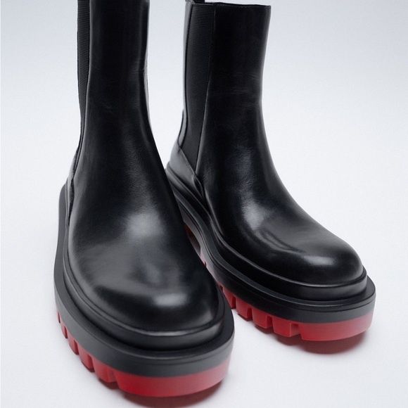 Botine /ghete din piele Zara special edition