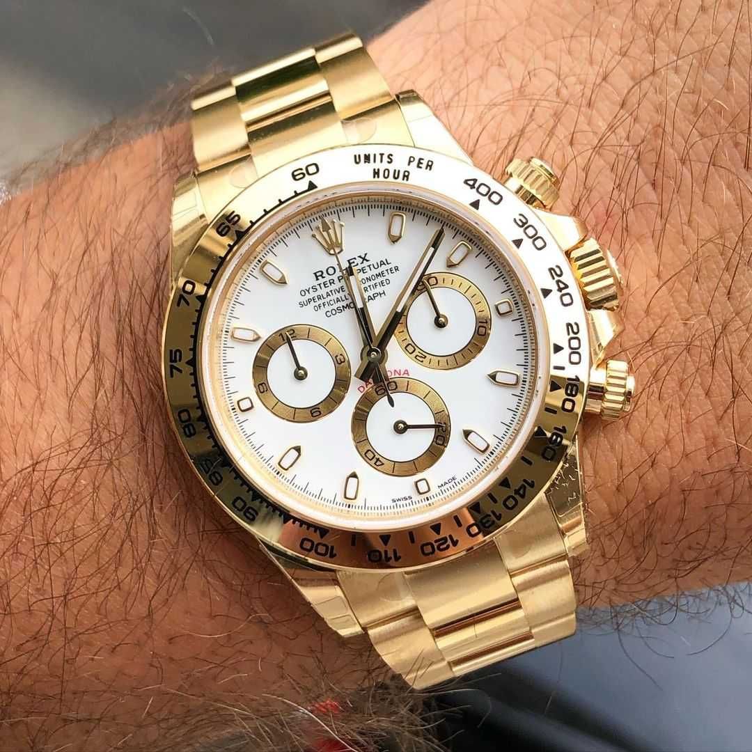Часовници Rolex Daytona златно/бяло
