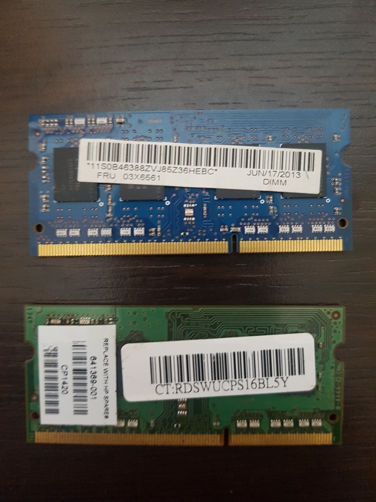 Memorie ram laptop 4gb 1Rx8 PC3 12800s