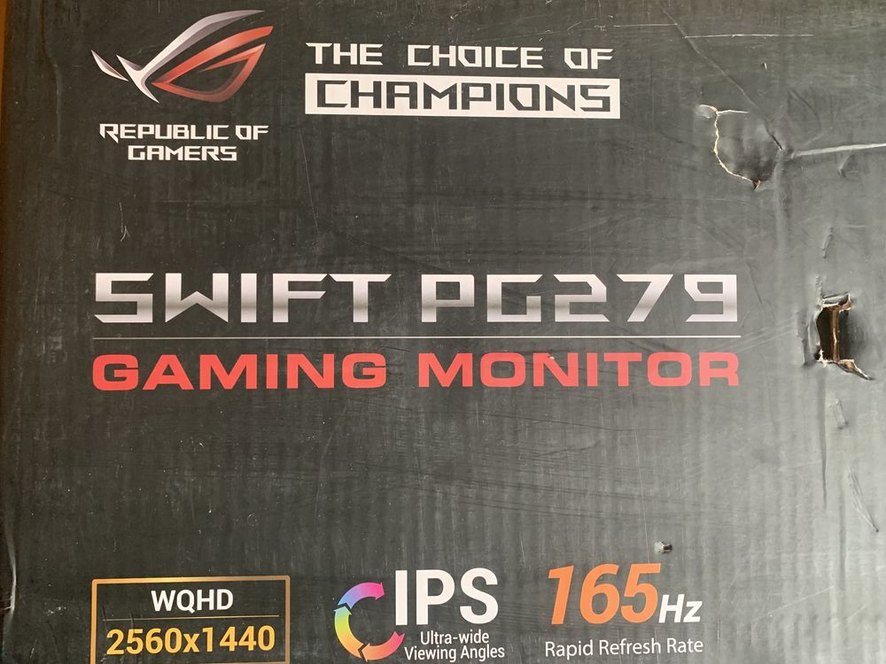 Игровой монитор ASUS PG279 2k 165hz IPS