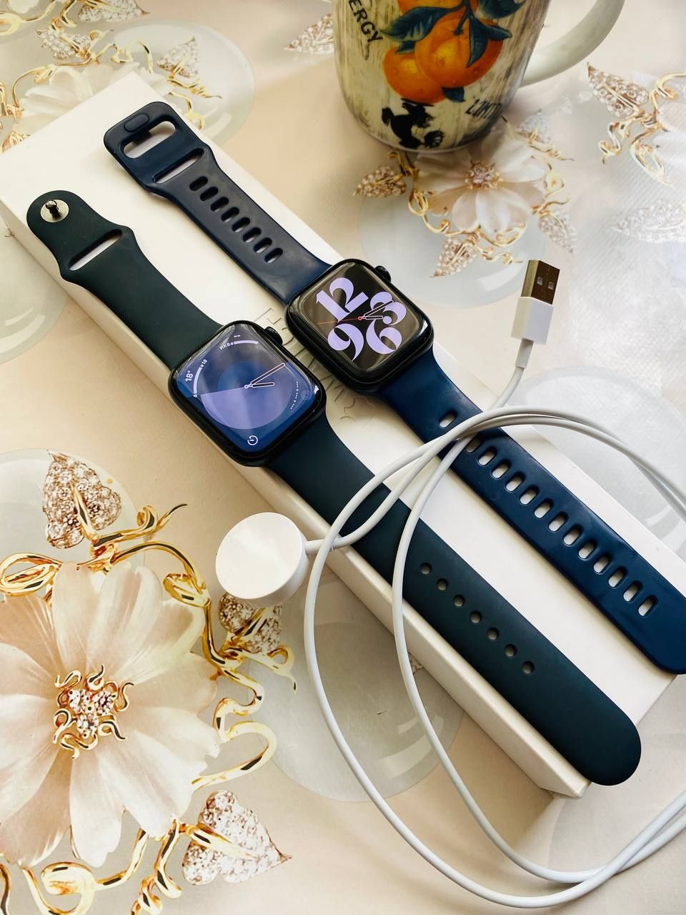 Apple Watch 7 45Mm iWatch Aqlli Soat Умные Часы 4 5 LL/A 9 8 Smart