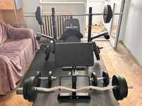 Banca Multifunctionala cu Set Greutati 100kg
