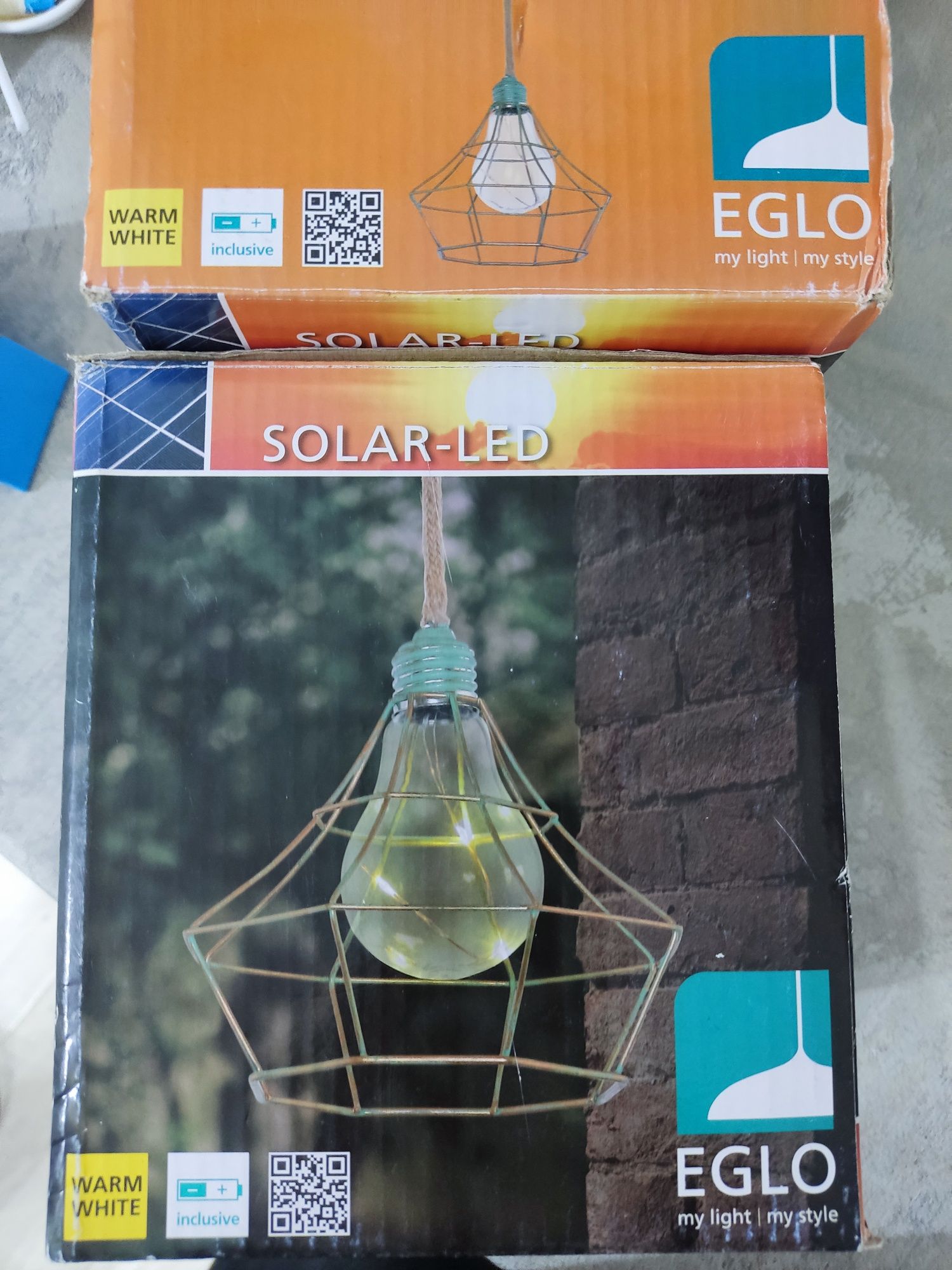 Светильник на террасу EGLO LED 2 шт по 4000т. Новые. Солнечная зарядка
