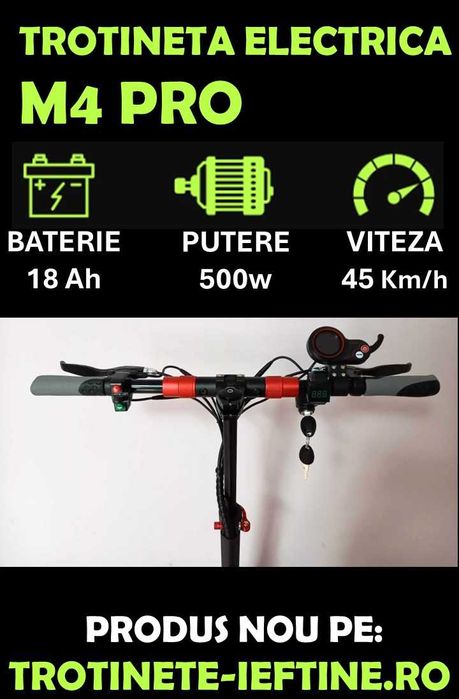 Trotineta Electrica KUKIRIN M4 PRO 48V 500W Nou Garantie PL 18AH NOUA