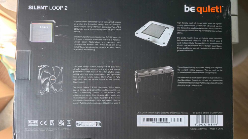 Cooler procesor be quiet! Silent Loop 2 compatibil AMD/Intel (sigilat)
